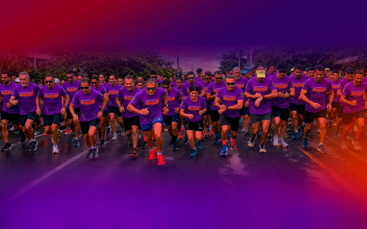 Corredores na largada da Corrida das Famílias